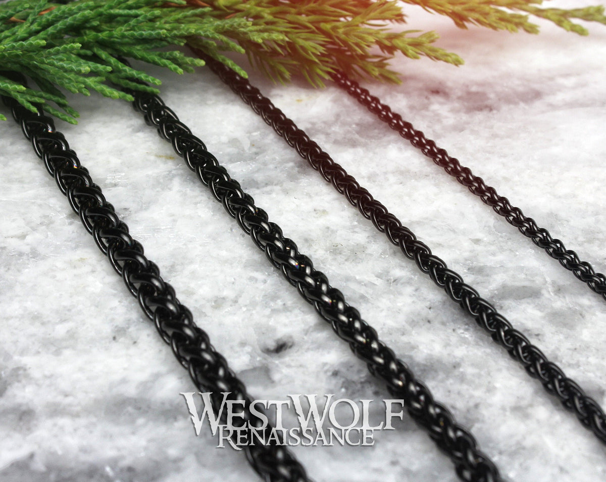 Viking Necklace - Bronze Double-link Viking Chain Necklace - Norse Jewelry
