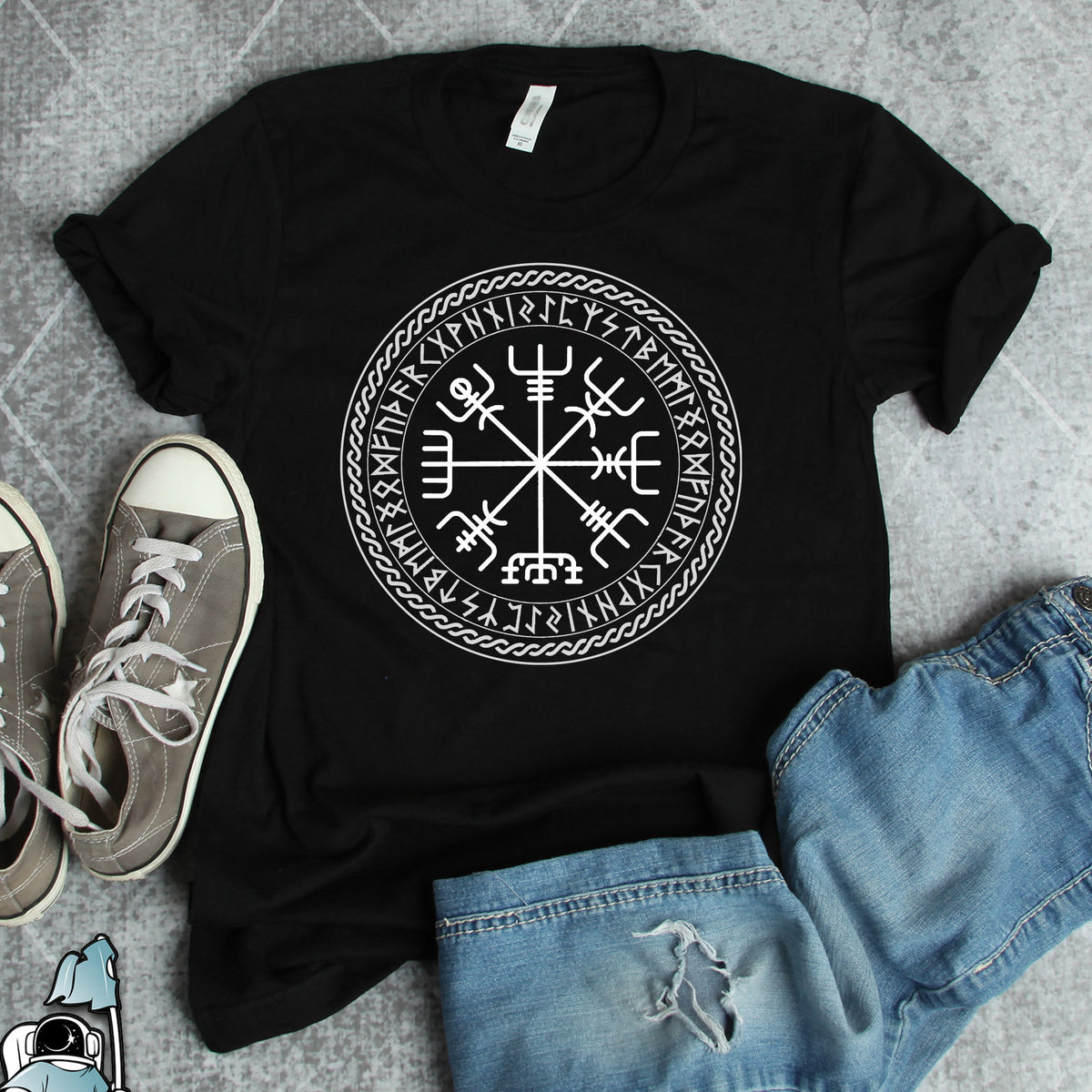 Viking Thor's Hammer Hoodie - Viking Hoodie Men Vegvisir Compass Mjolnir Thor Hammer Norse