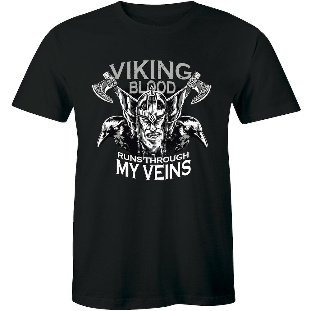 Viking Home Decor - Viking Blood Runs Through My Veins Shirt Viking DNA Shirt Viking Patriotic