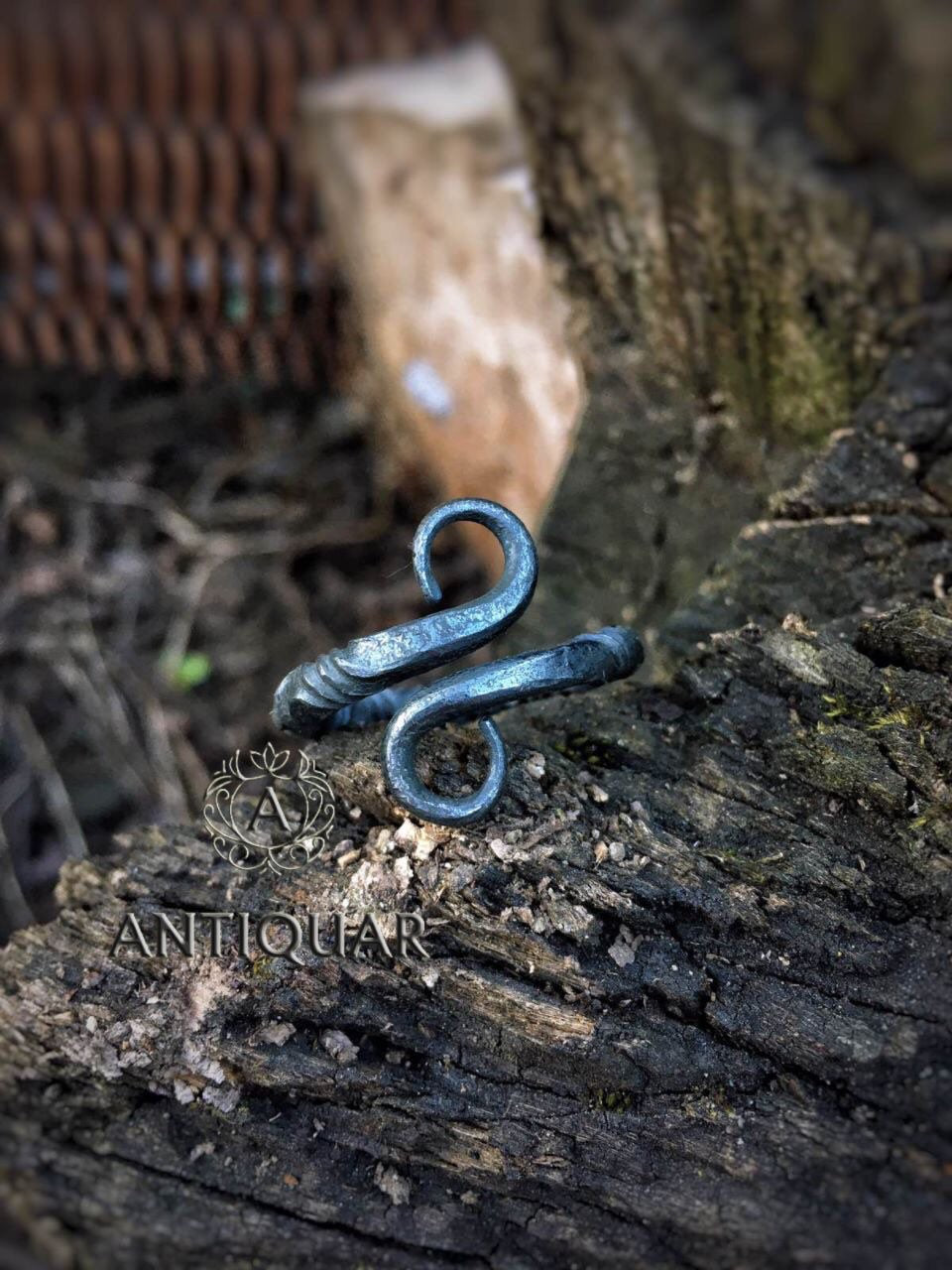 Viking Ring - Iron Viking ring, Norse ring, infinity ring, Viking jewelry