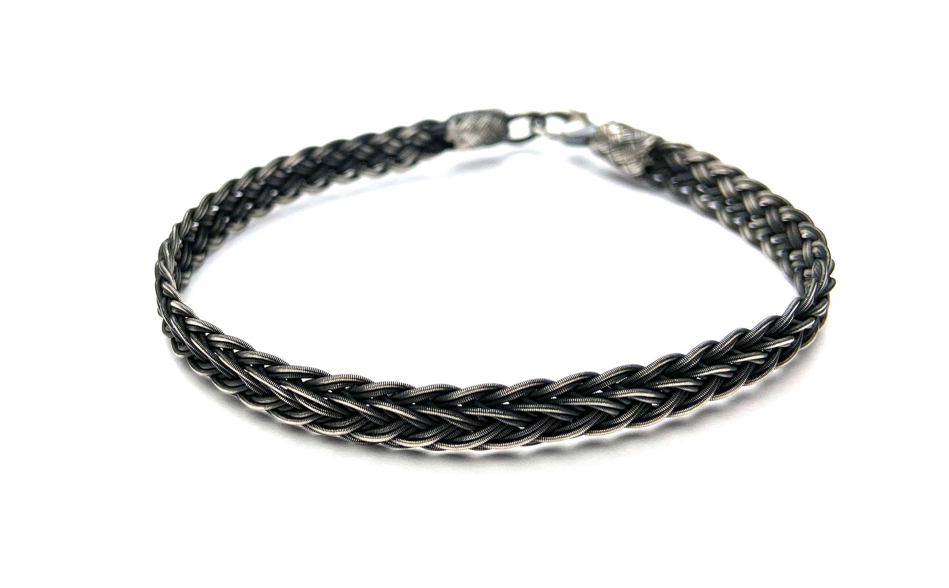 Viking Bracelet - 999 Sterling Silver Kazaziye Hand Braided Bracelet Men, Oxidized Woven Celtic