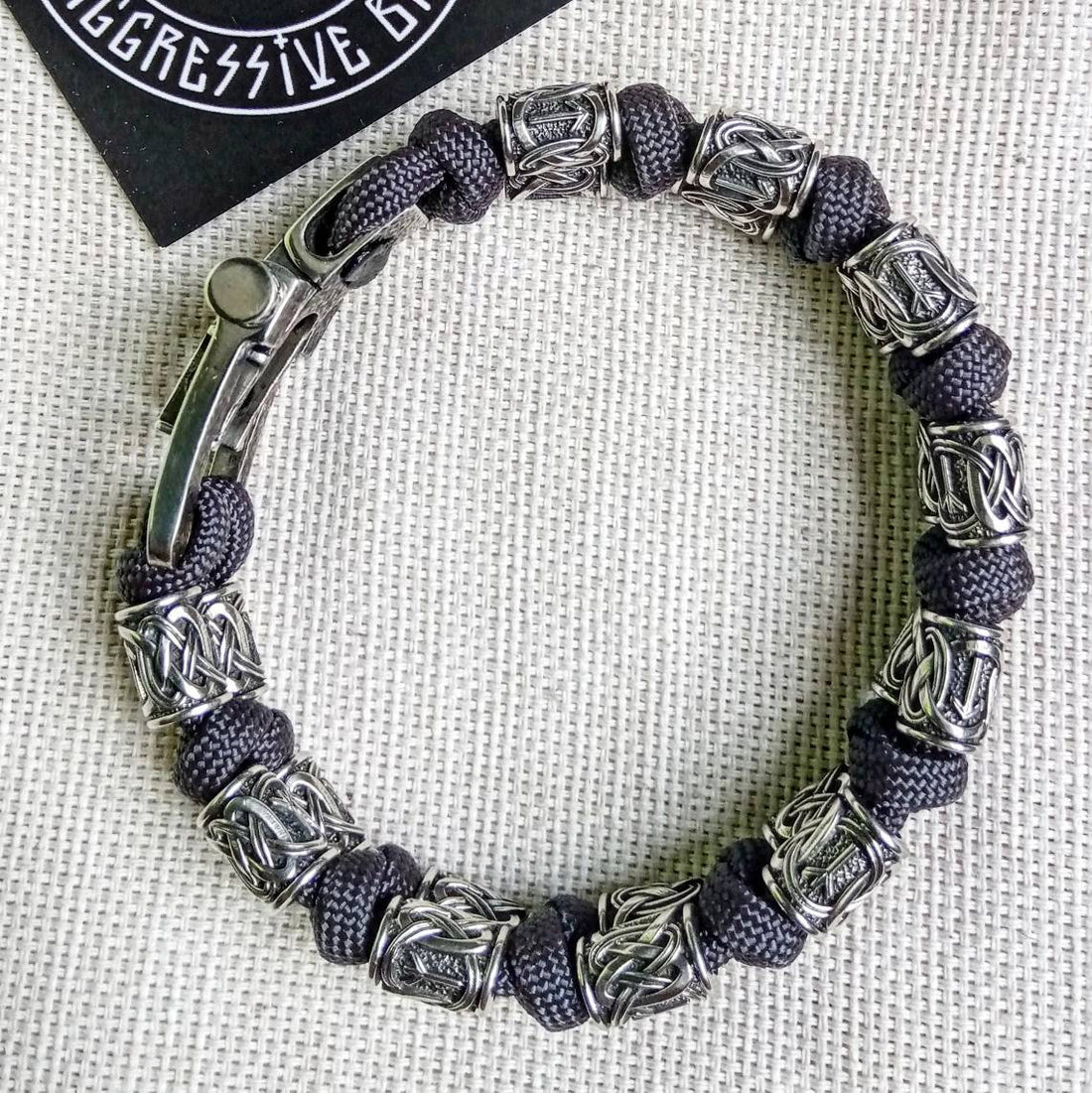 Viking Bracelet - Runic bracelet, viking style. Nordic bangle luxury mens accessory.