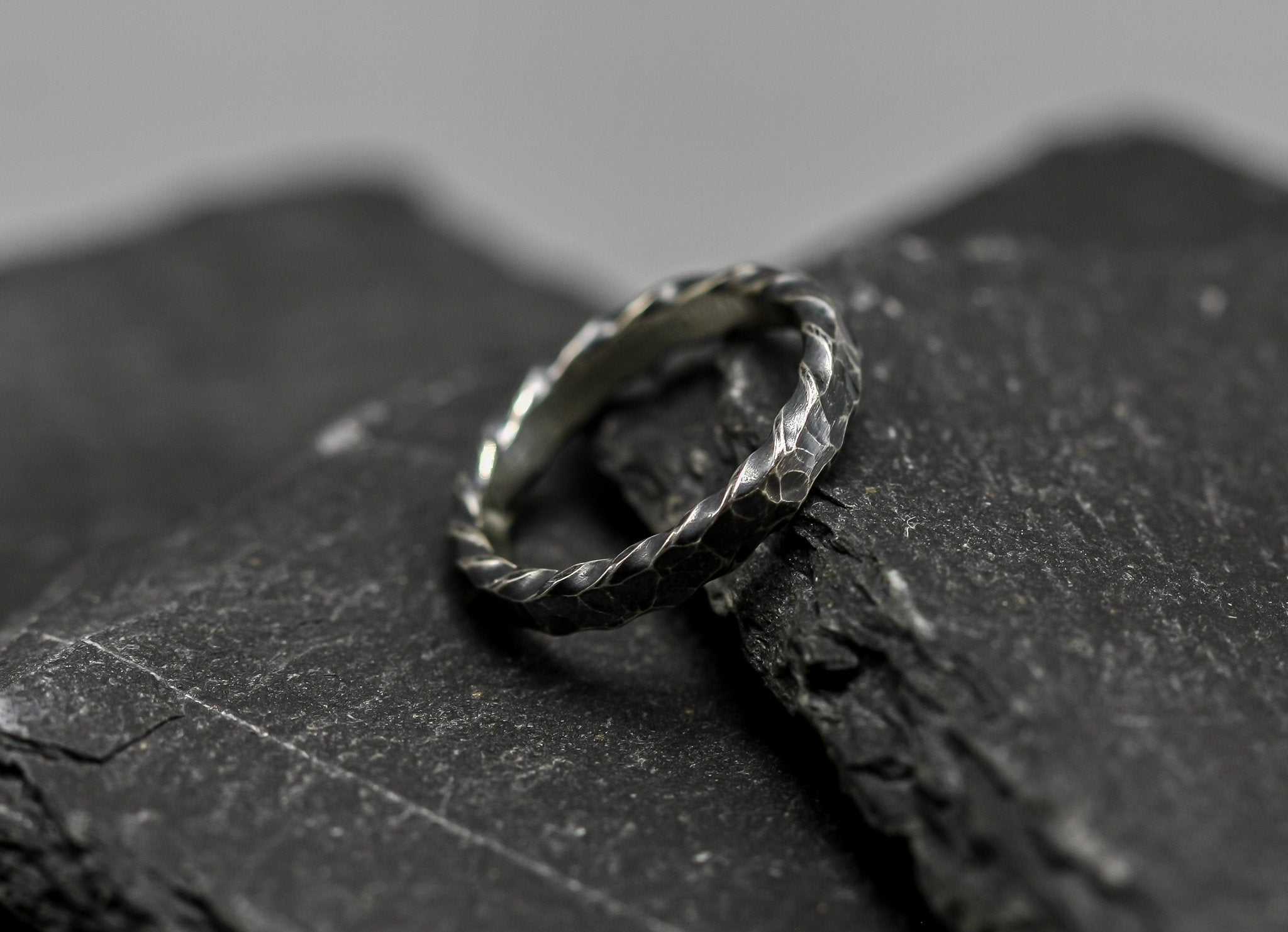 Viking rune ring, Sterling silver band, personalised Norse jewellery.