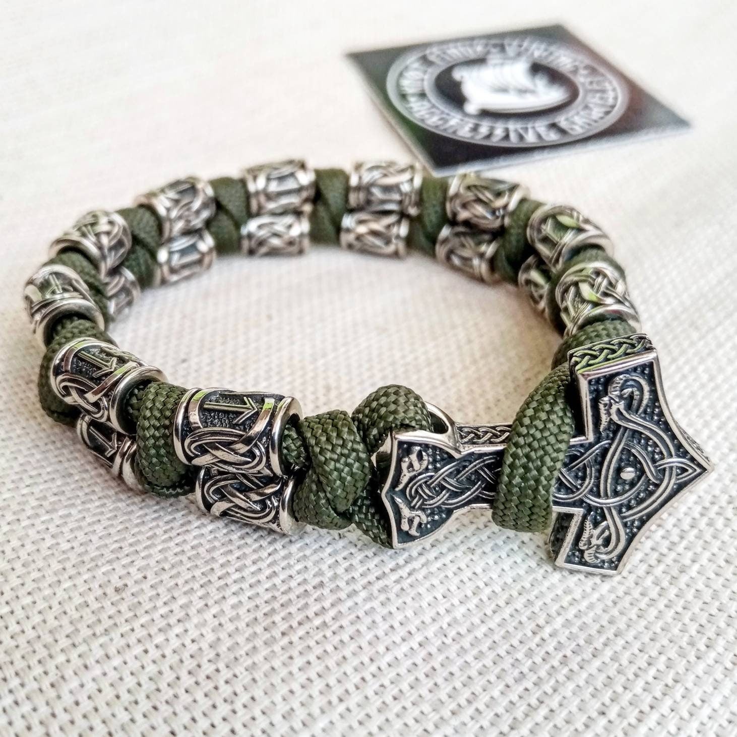 Viking Ring - Bronze Viking Dragon Knot Bracelet or Torc in the Mammen Art Style - Jewelry for Men