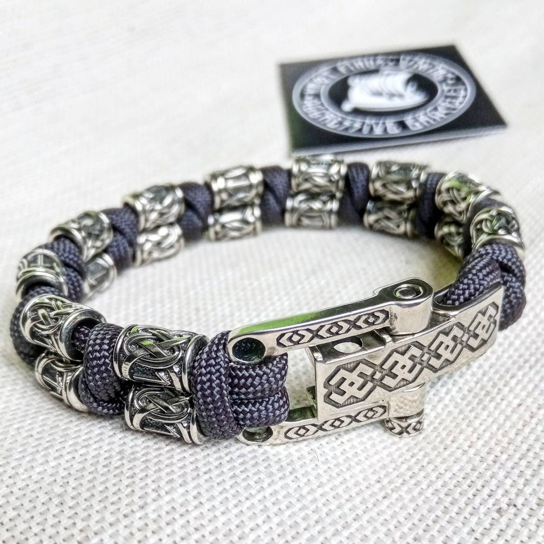 Viking Bracelet - Runic bracelet, viking style. Nordic bangle luxury mens accessory.