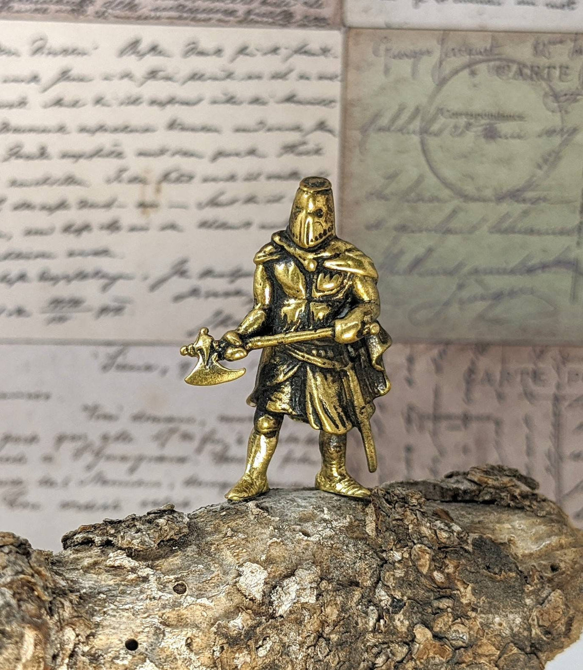 Viking Home Decor - Handmade Mini Bronze Viking Statue - Retro Desktop Decoration, Gothic Small
