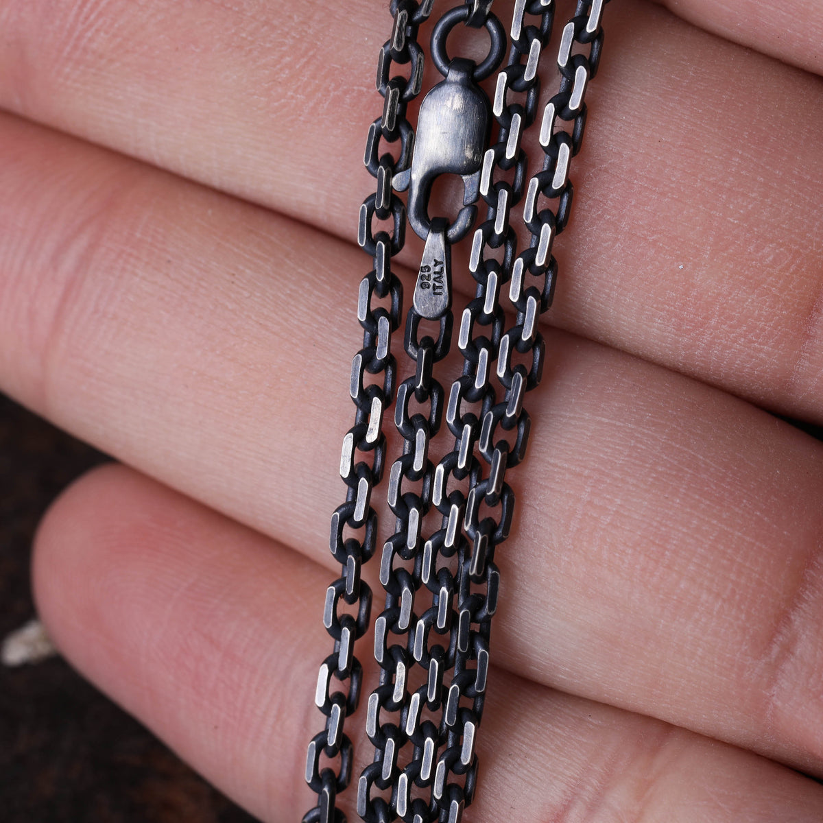 Viking Necklace - Bronze Double-link Viking Chain Necklace - Norse Jewelry