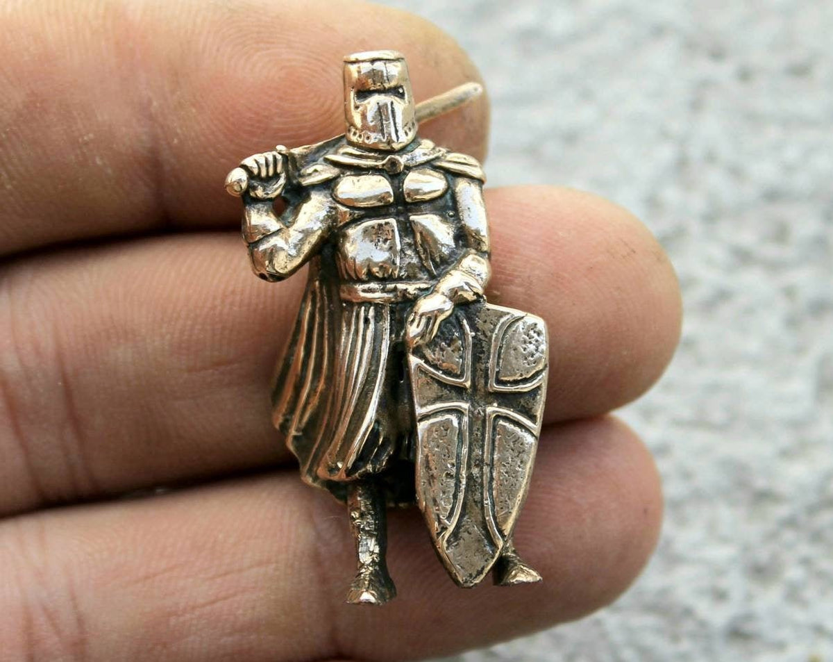 Viking Home Decor - Handmade Mini Bronze Viking Statue - Retro Desktop Decoration, Gothic Small