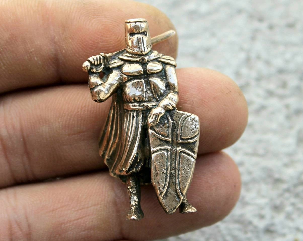 Viking Home Decor - Handmade Mini Bronze Viking Statue - Retro Desktop Decoration, Gothic Small