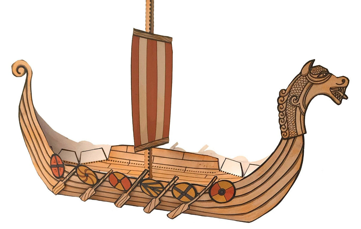 Viking Blanket - Viking Ship Wall Art, Nordic Ship Wall Art, Viking Ship Wall Decor, Viking Ship