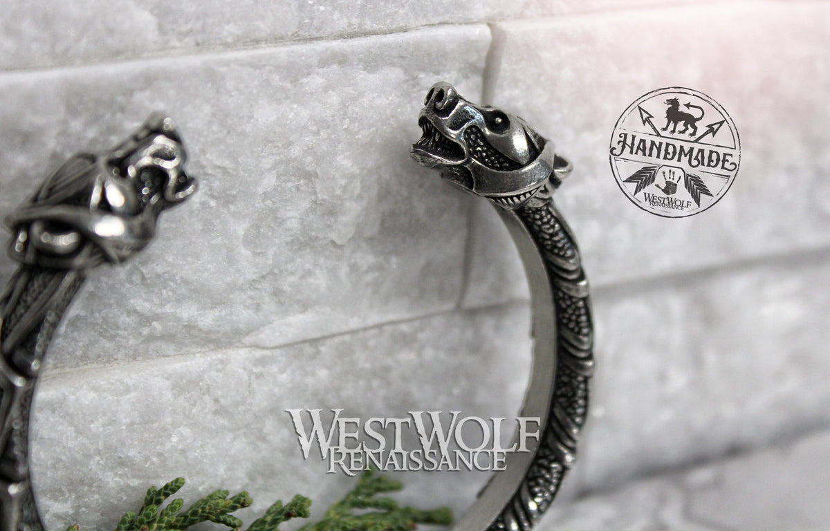 Viking Ring - Viking Berserker Bear Head Torc Bracelet — Norse/Scandinavian/Arm