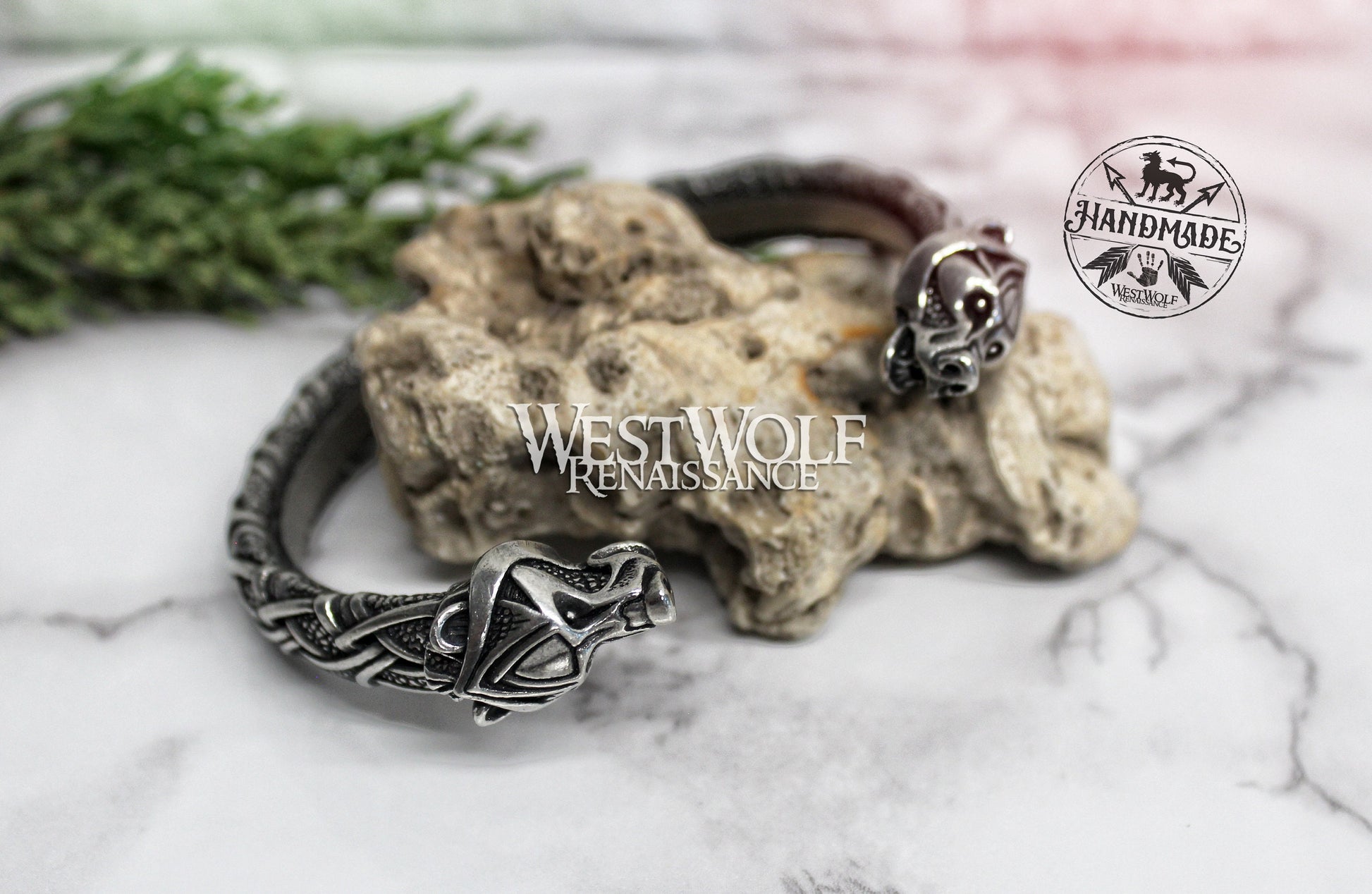 Viking Ring - Viking Berserker Bear Head Torc Bracelet — Norse/Scandinavian/Arm