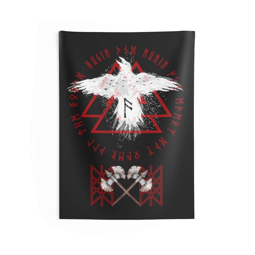 Viking Yggdrasil Tree of Life Blanket - Yggdrasil Woven Blanket, Norse Mythology Tapestry, Viking