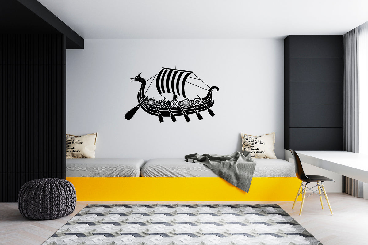 Viking Blanket - Viking Ship Wall Art, Nordic Ship Wall Art, Viking Ship Wall Decor, Viking Ship