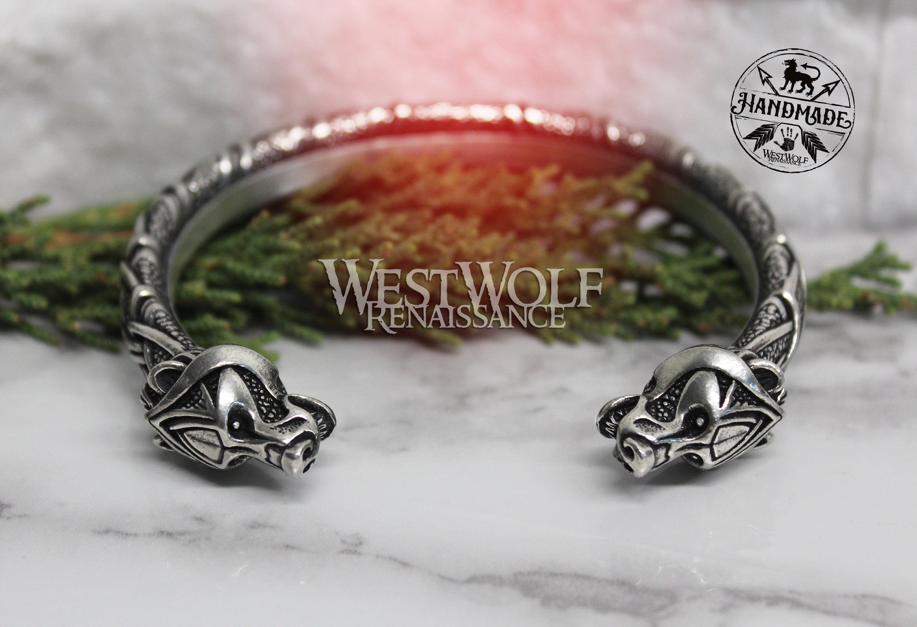Viking Ring - Viking Berserker Bear Head Torc Bracelet — Norse/Scandinavian/Arm