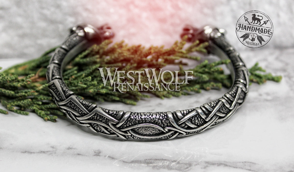Viking Ring - Viking Berserker Bear Head Torc Bracelet — Norse/Scandinavian/Arm