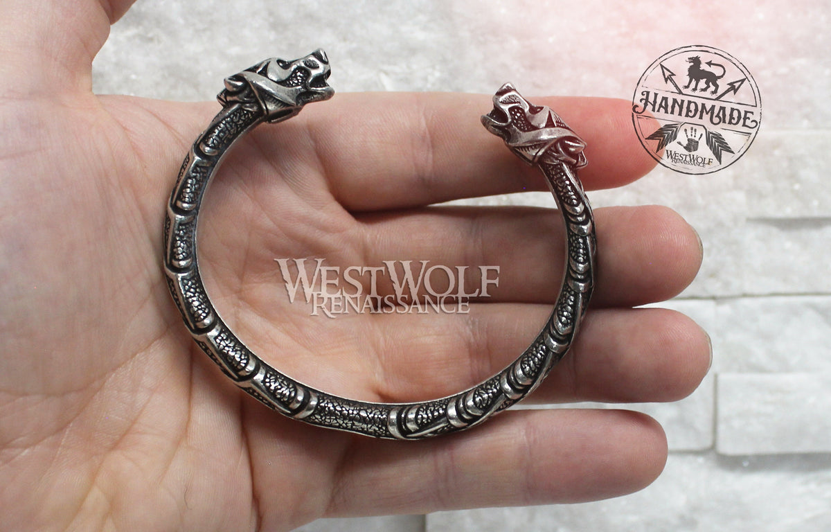 Viking Ring - Viking Berserker Bear Head Torc Bracelet — Norse/Scandinavian/Arm