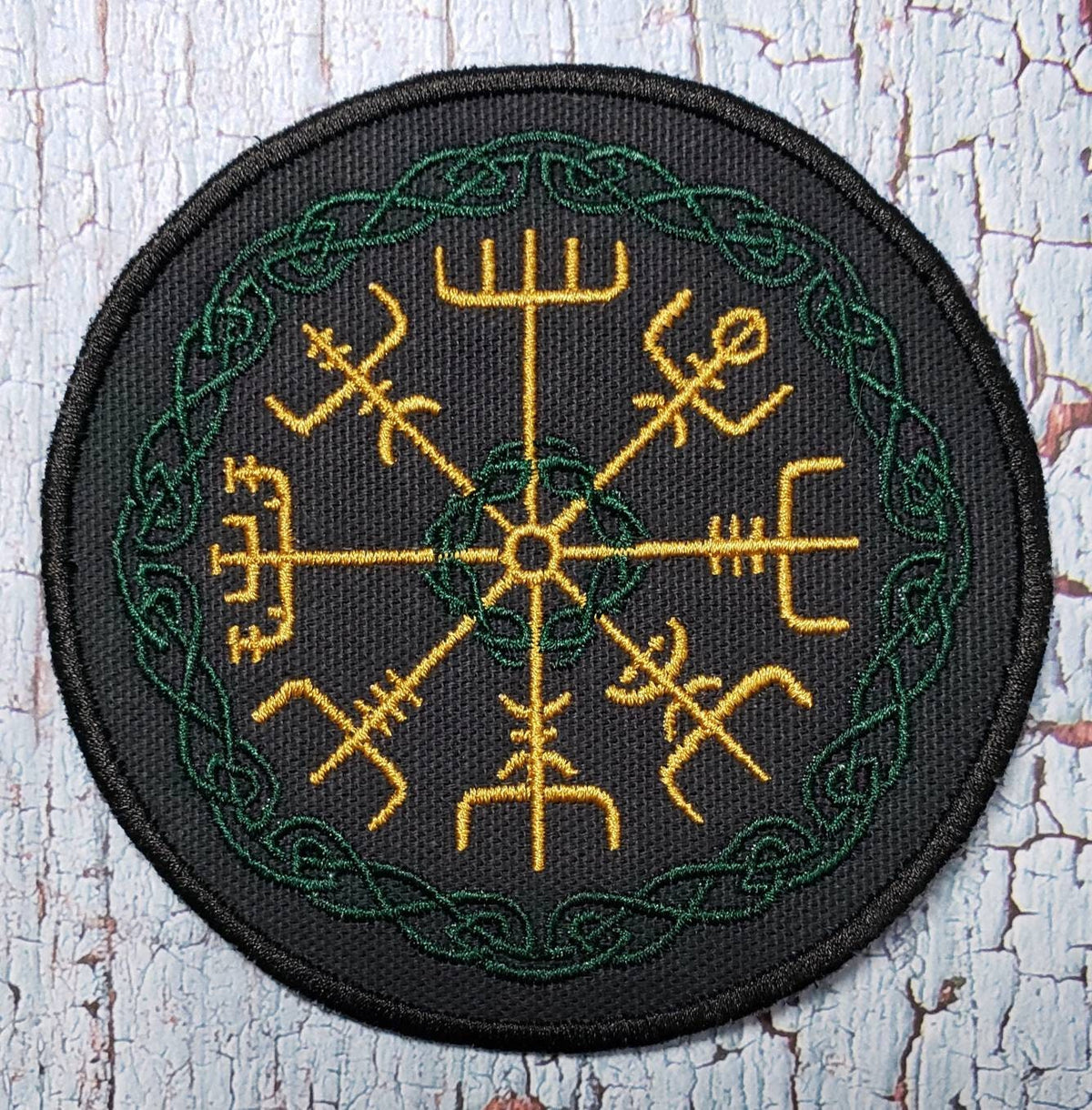 Viking Vegvisir Compass Rug - Round Viking Vegvisir Rug, Norse Compass Area Rug, Celtic Knot Nordic