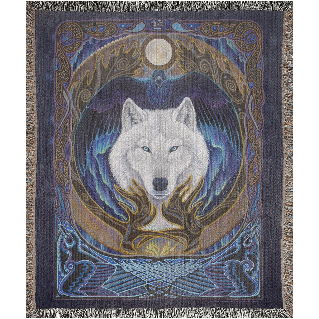 Viking Blanket - Viking Bear Fleece Blanket, Norse Berserker Arctic Throw, Crossed Battle Axes