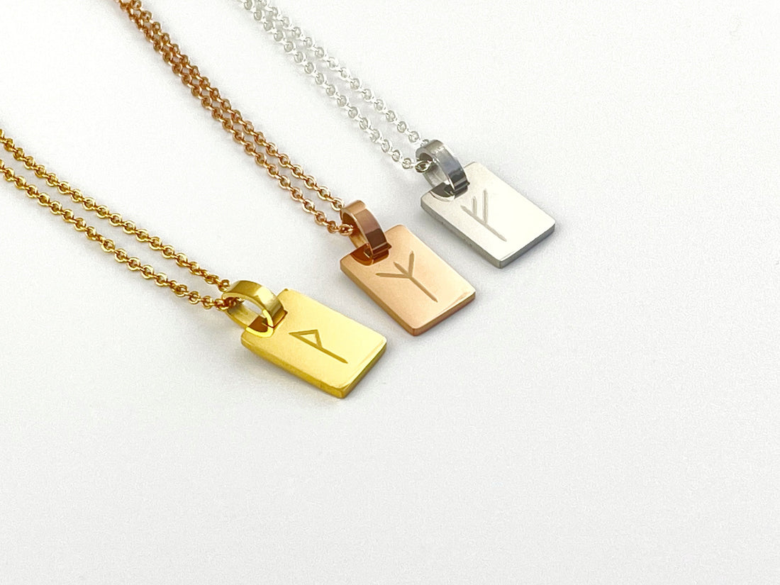 Viking Rune Necklace - Viking Runes Necklace Personalized Necklace Nordic Viking Jewelry Runes