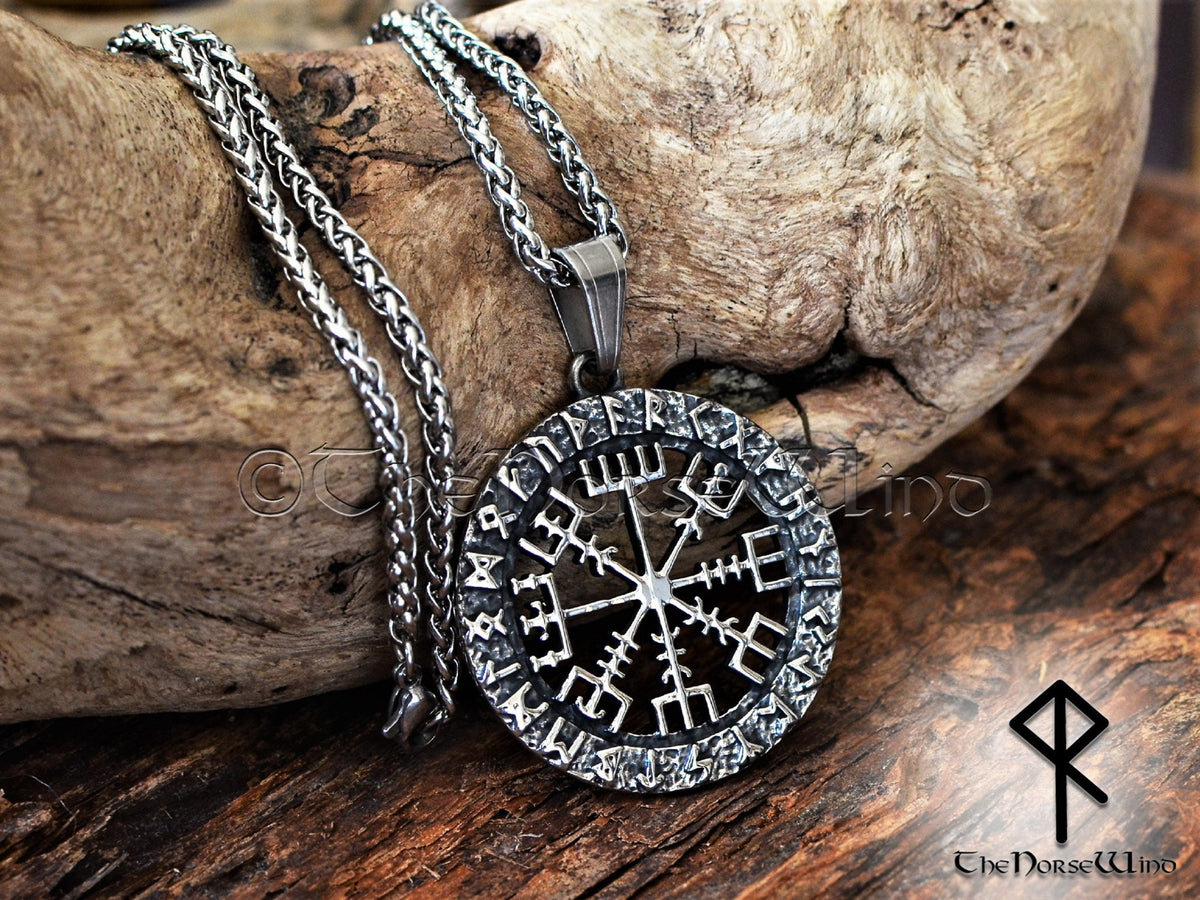 Viking Vegvisir Compass Hoodie - Runic Vegvisir Trident Hoodie - Norse Mythology, CoolMax Lined