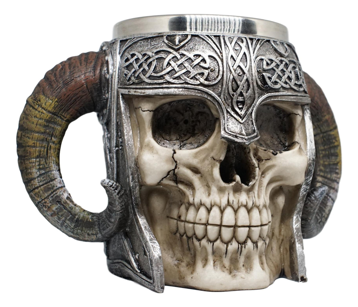 Viking Mug - Viking Horned Skull Warrior Tankard Mug For your favorite Drink