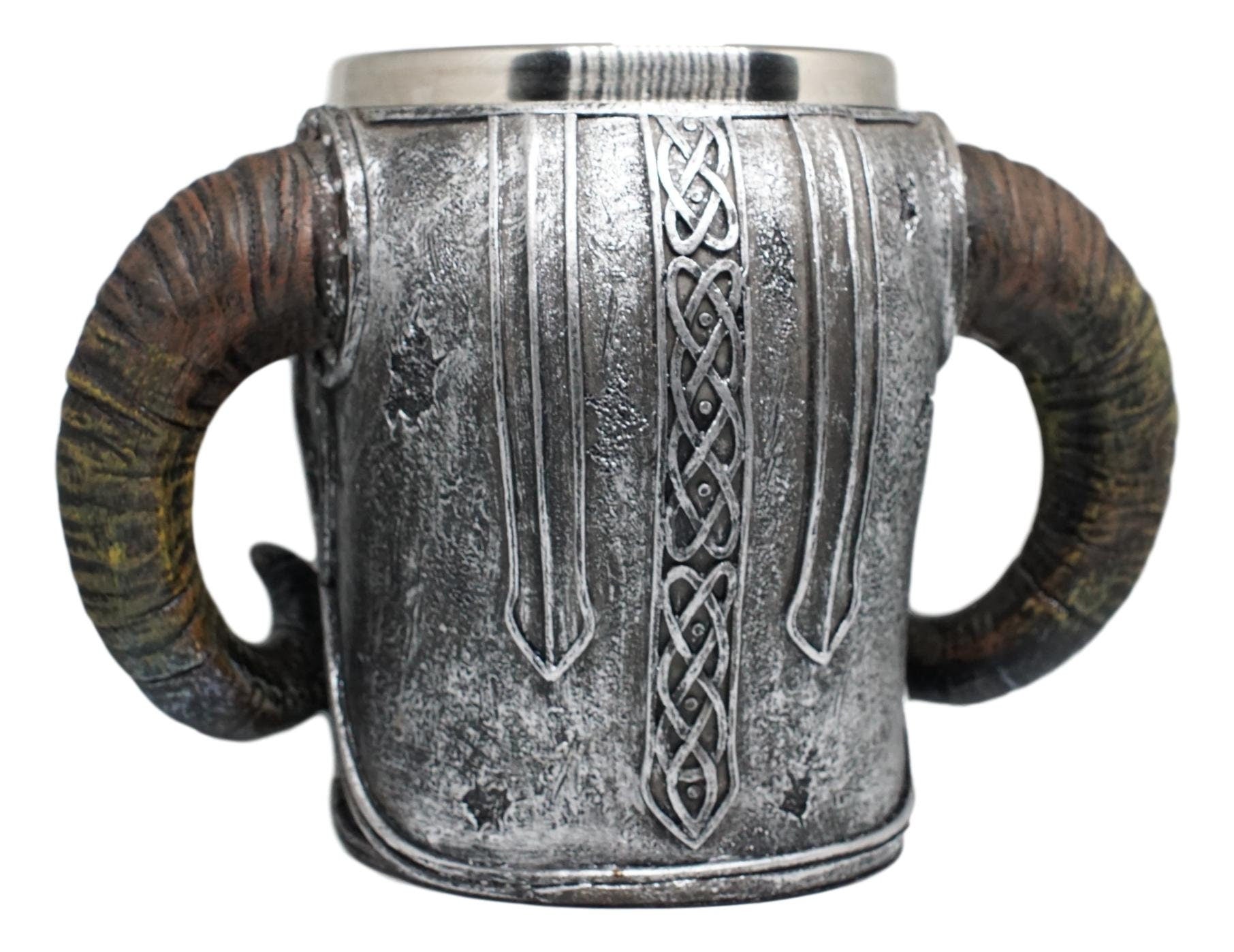 Viking Mug - Viking Horned Skull Warrior Tankard Mug For your favorite Drink