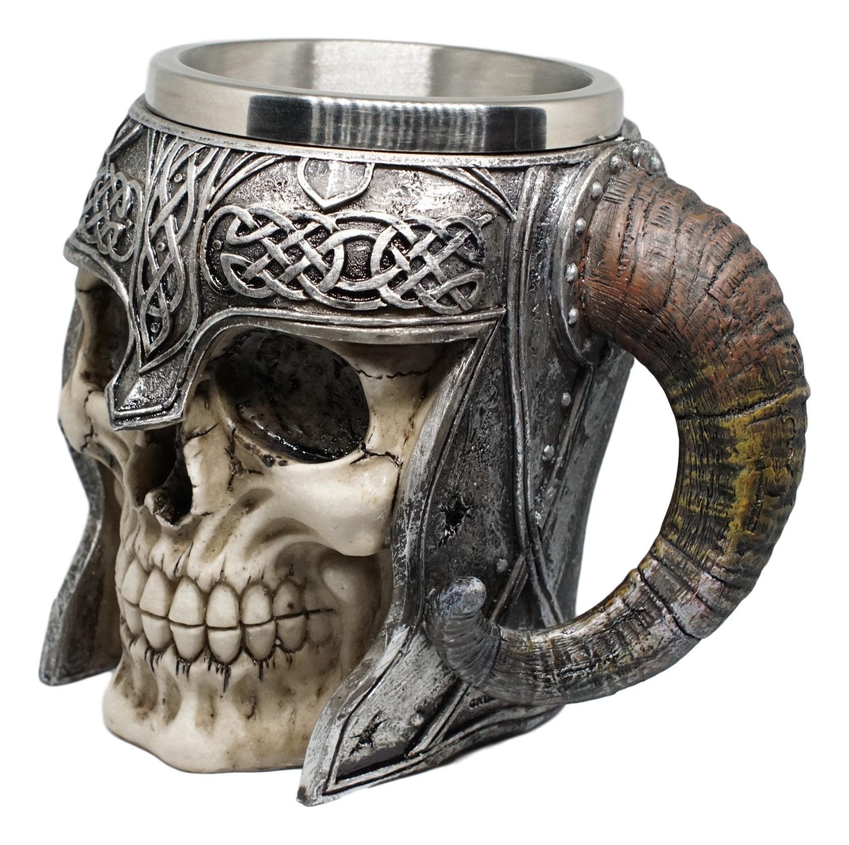 Viking Mug - Viking Horned Skull Warrior Tankard Mug For your favorite Drink