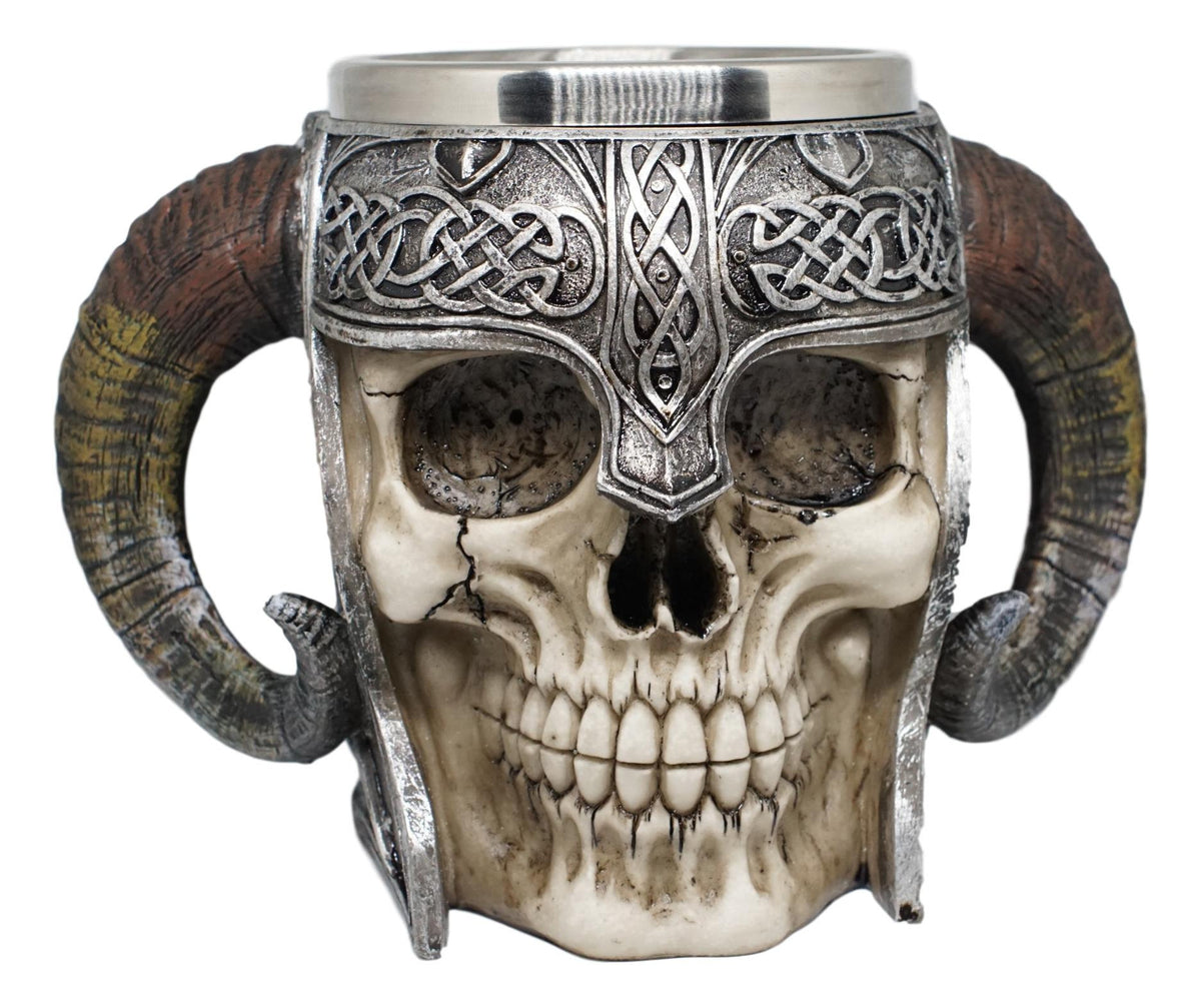 Viking Mug - Viking Horned Skull Warrior Tankard Mug For your favorite Drink