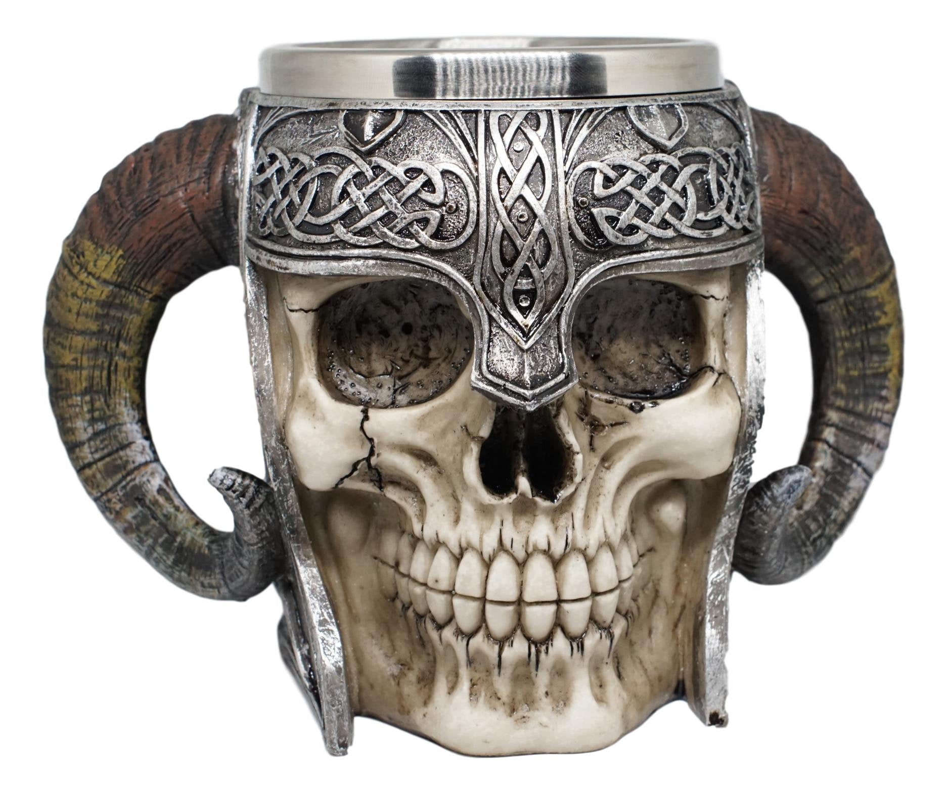 Viking Mug - Viking Horned Skull Warrior Tankard Mug For your favorite Drink