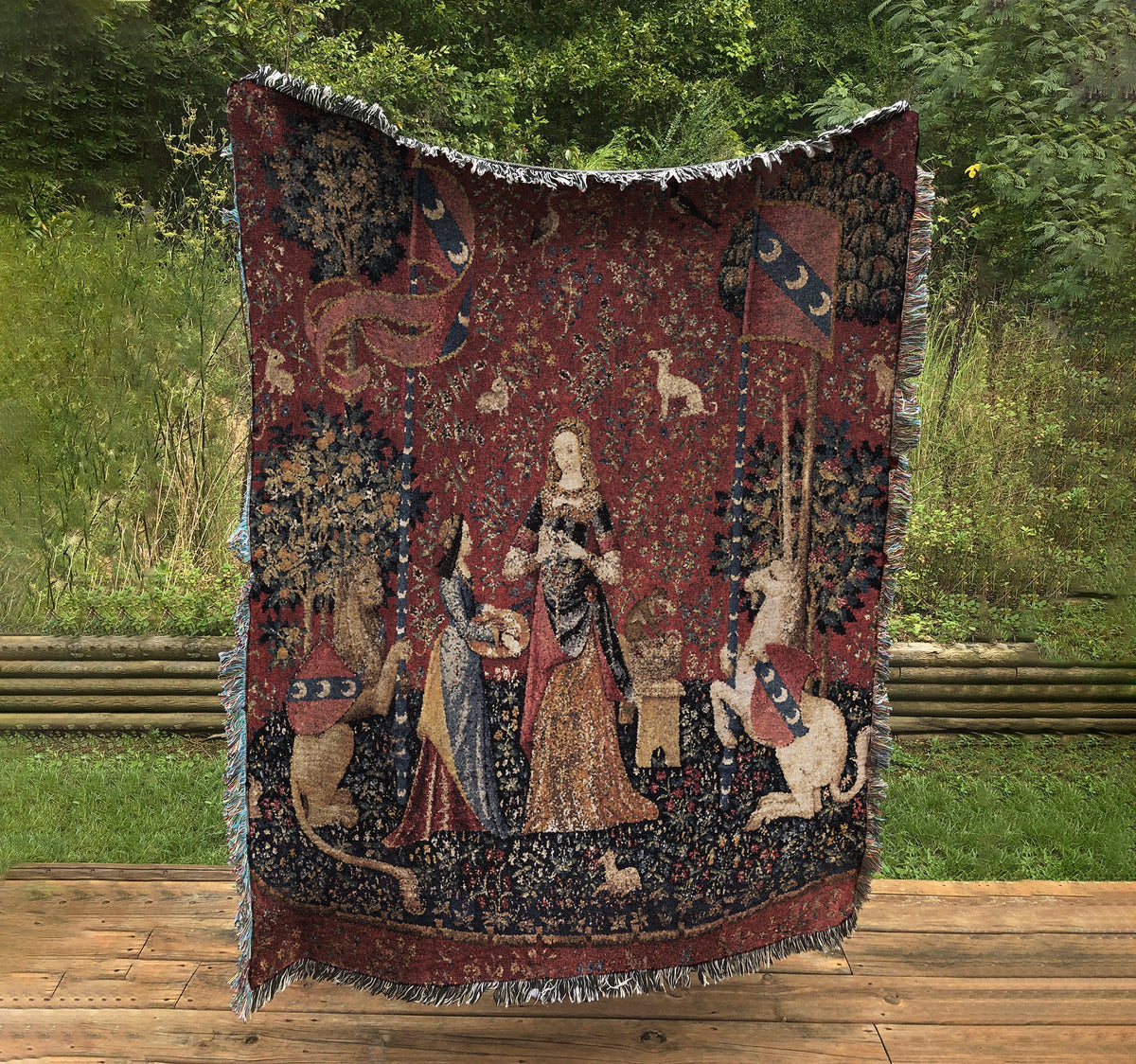 Viking Blanket - Norse Mythology Woven Blanket, Viking Gods Tapestry, Historic Nordic Art Throw