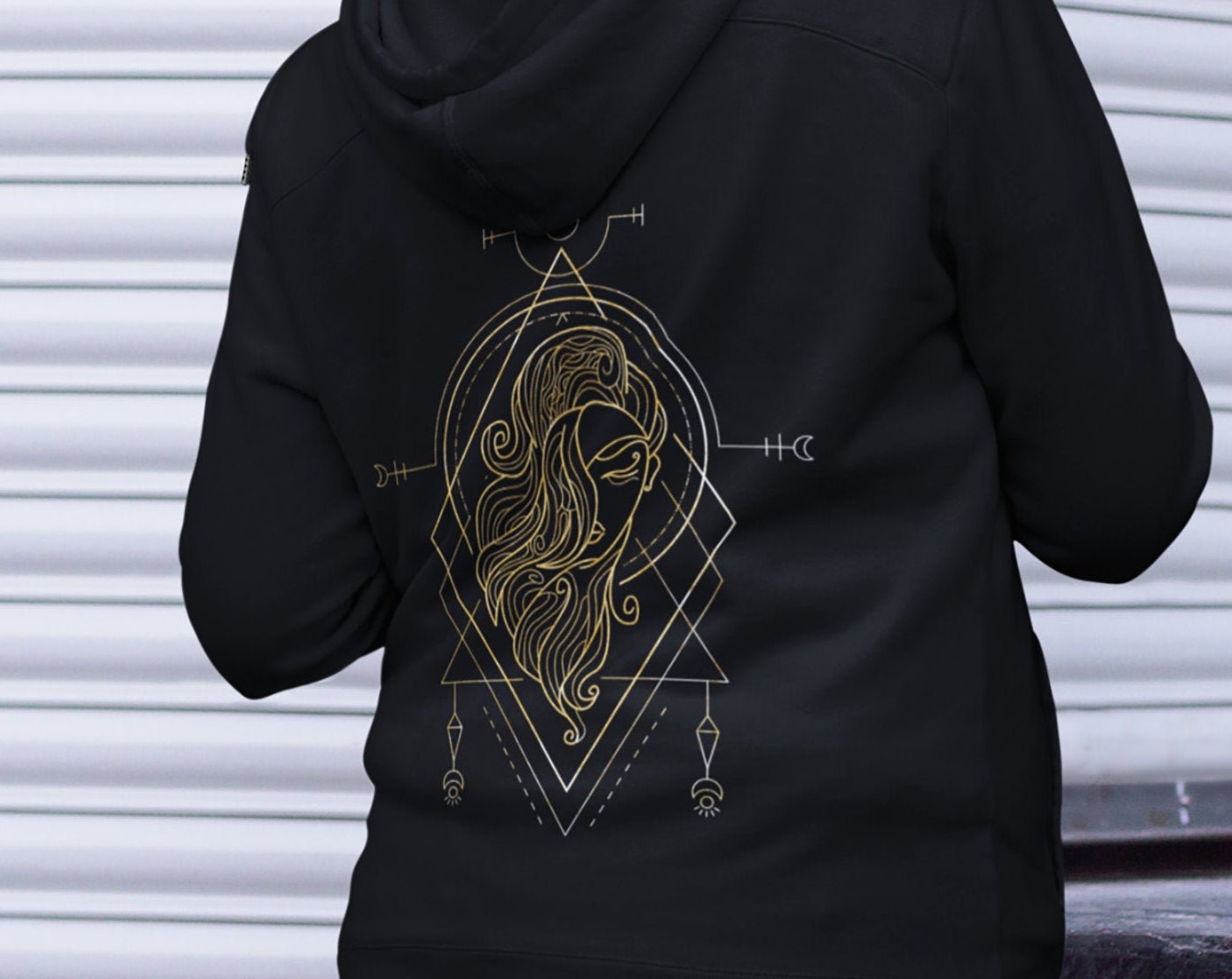 Viking Odin Hoodie - Hugin & Munin Ravens Odin's Viking Organic Hoodie