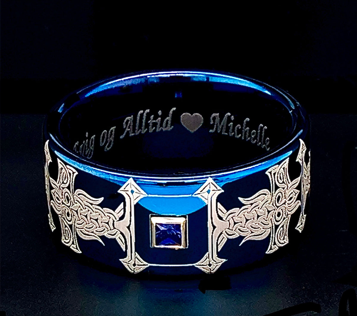 Viking Odin Ring - Sleipnir Viking Wedding Band Odin’s Eight Legged Horse Norse Rune Ring Oxidized