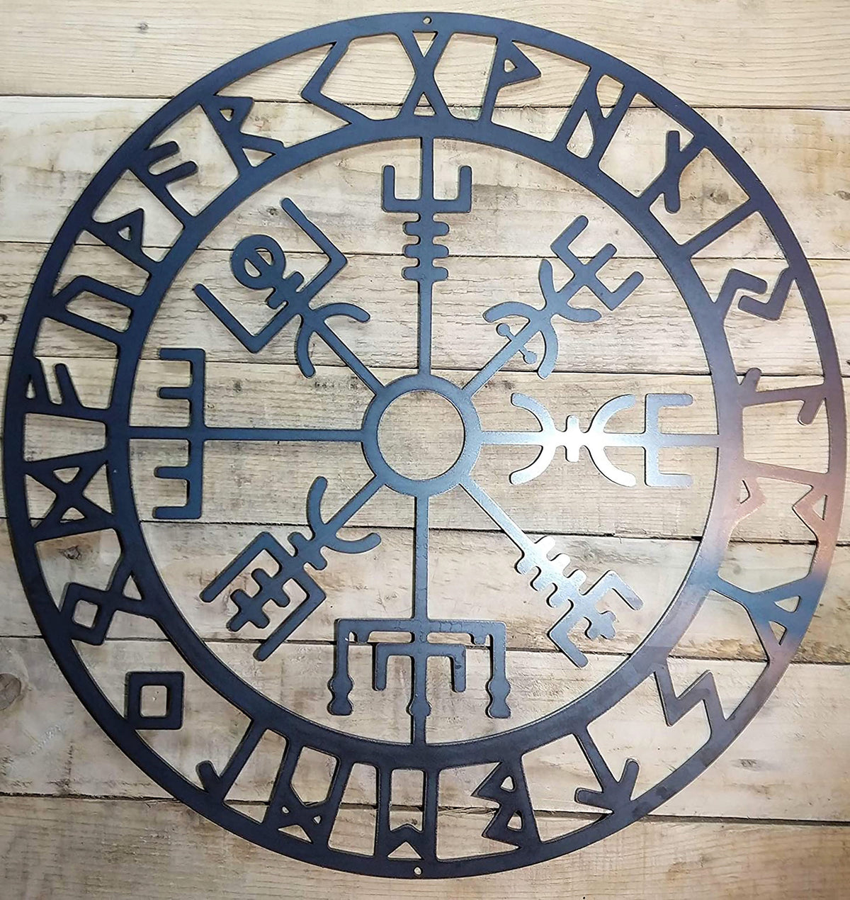 Viking Vegvisir Compass Blanket - Viking Vegvisir Wall Art Wooden Decor, Norse Compass Symbol Wall