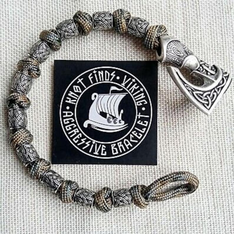 Viking Jewelry Accessory - Templar Cross Bead, Stainless Steel Cross Charm, Viking Jewelry