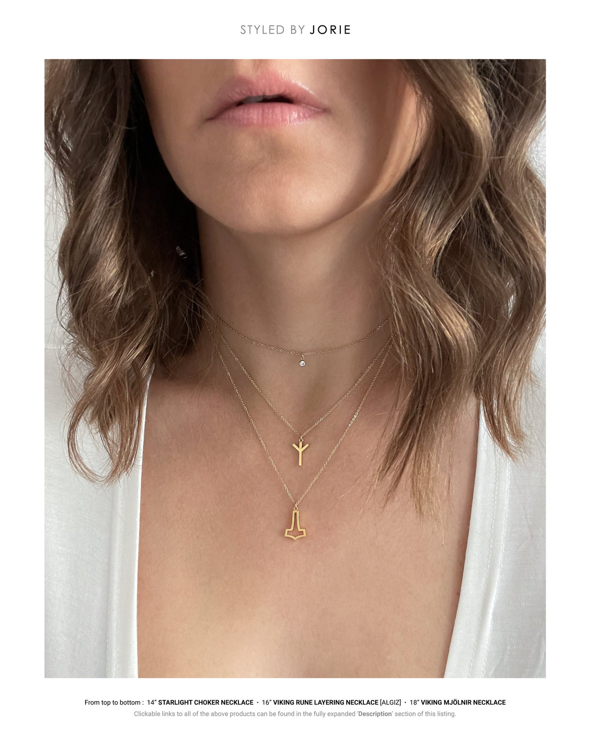 Viking Rune Necklace - Viking Rune Layering Necklace. Elder Futhark Runes. Feminine + Delicate