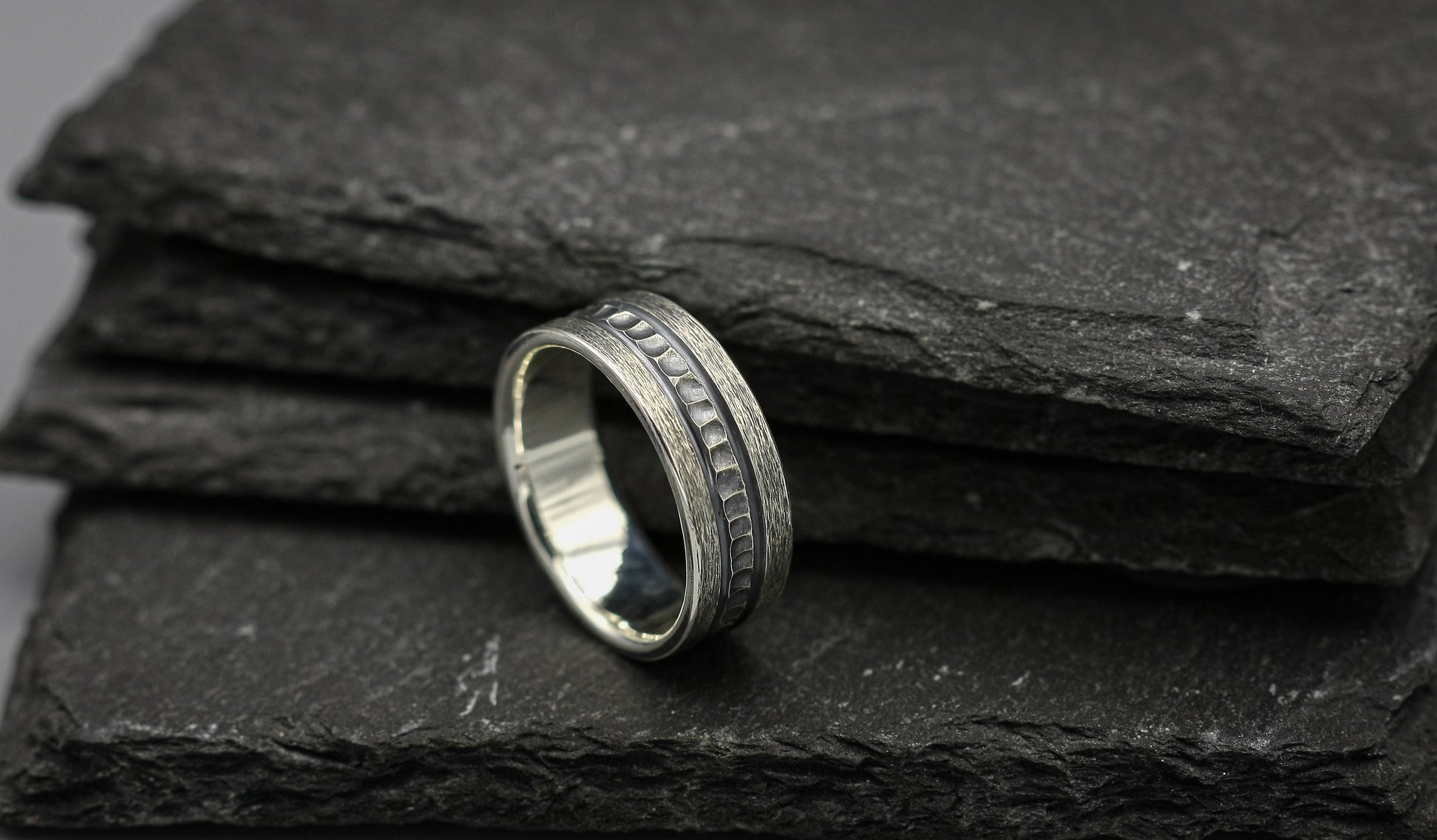 Viking rune ring, Sterling silver band, personalised Norse jewellery.
