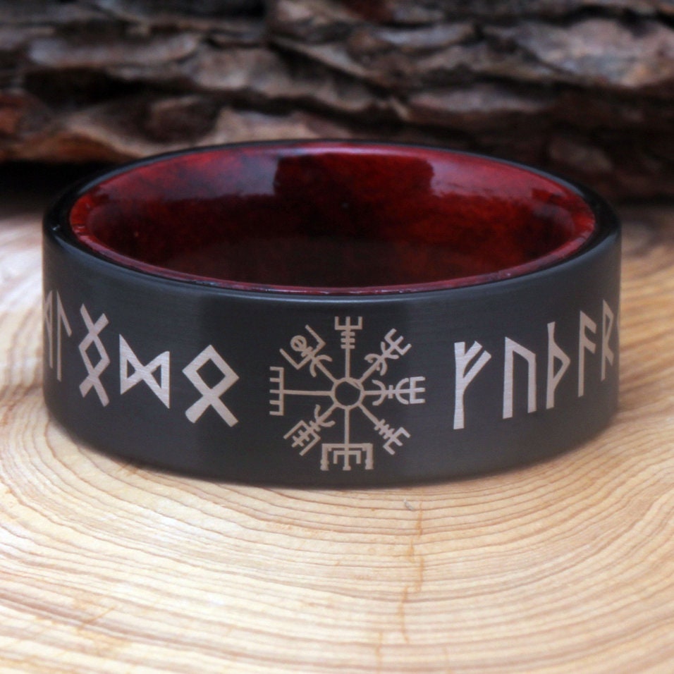 Viking Rune Ring - Vikings Wedding Ring, Vikings Rings, Viking Runes Rings, Wedding Ring Runes