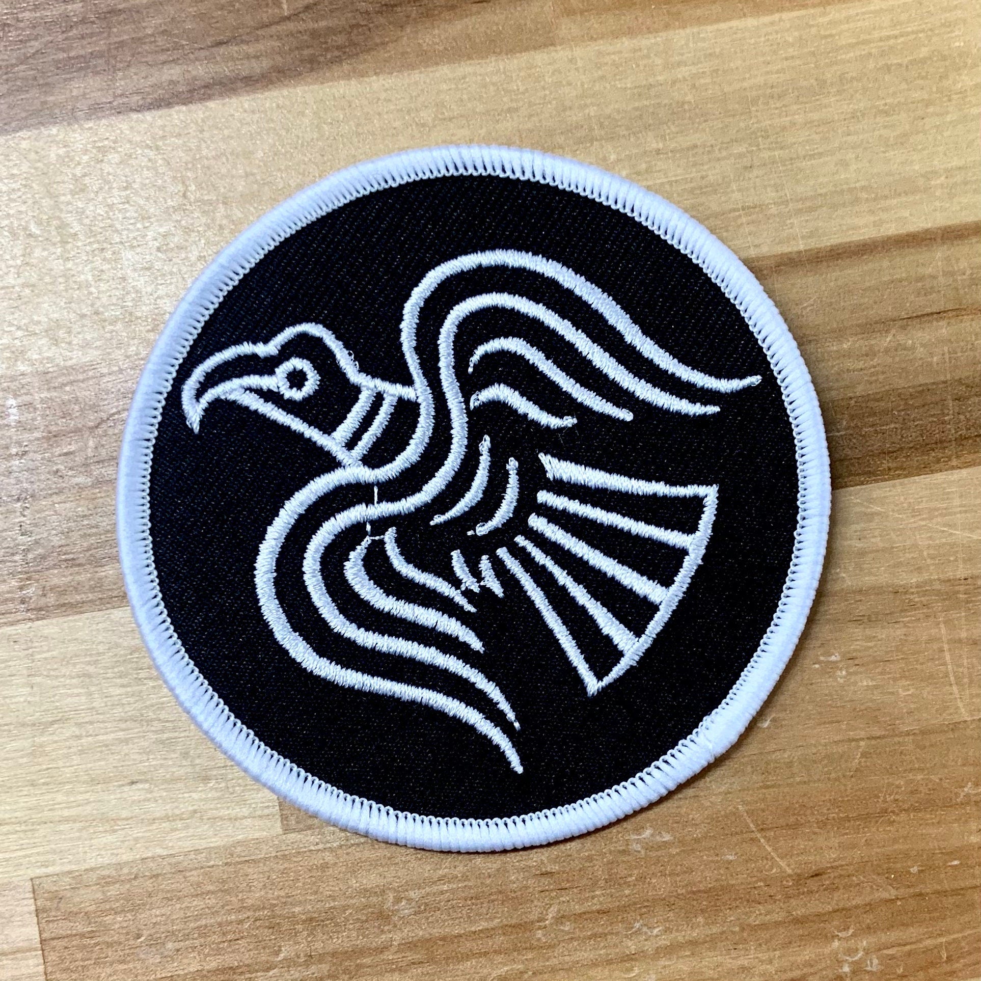 Viking Raven Jacket - Viking Warrior Raven Embroidered Patch, Norse Mythology Nordic Jacket Back
