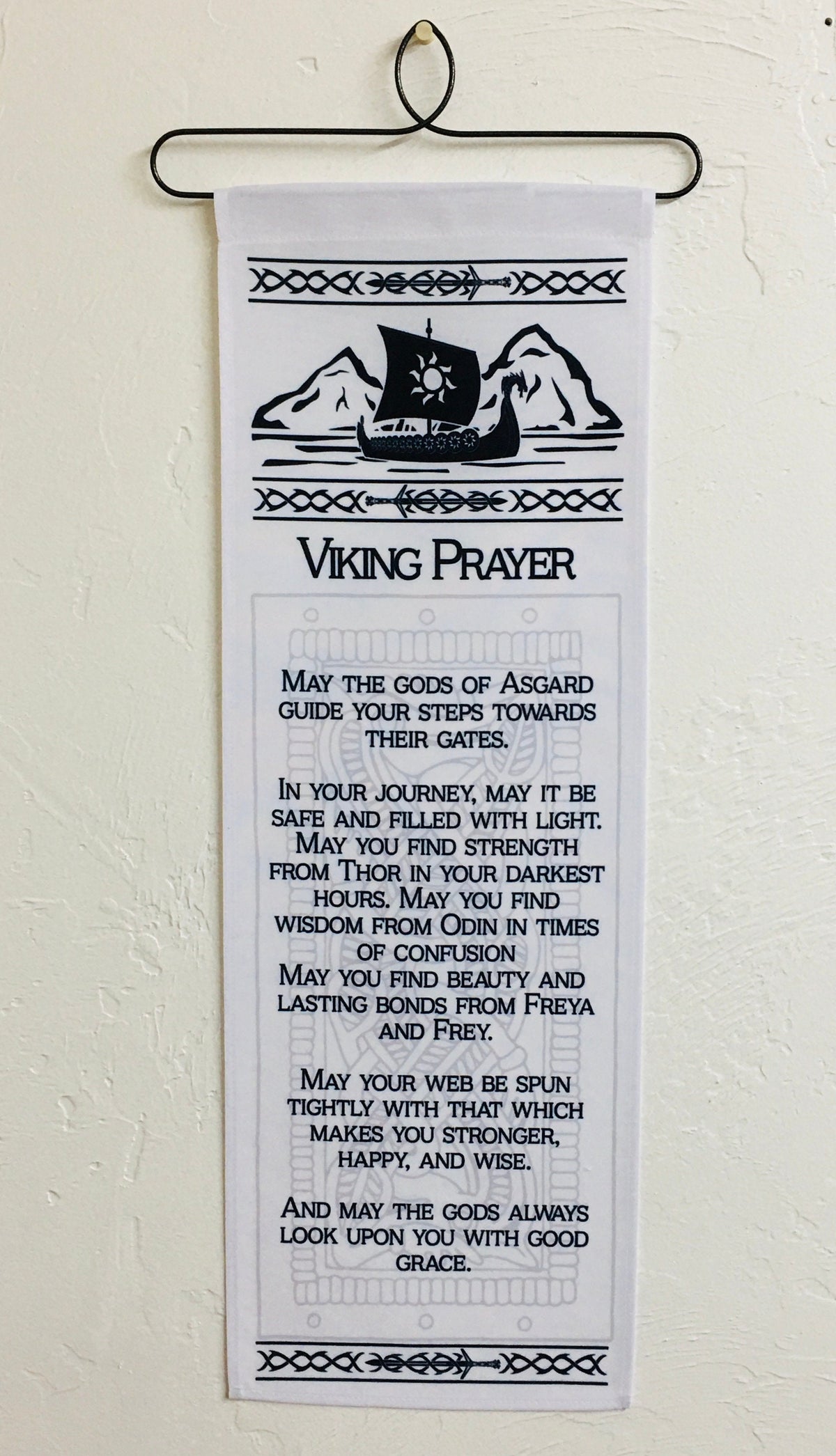 Viking Blanket - Scandinavian Swedish Norwegian Danish Wall Hanging 25x9 inch Viking Nine Noble
