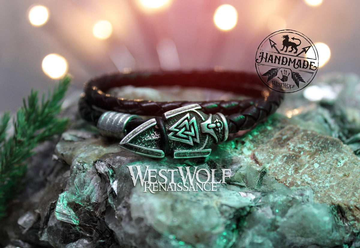 Viking Thor's Hammer Bracelet - Viking Gungnir Spear of Odin Bracelet in Multiple Sizes - with