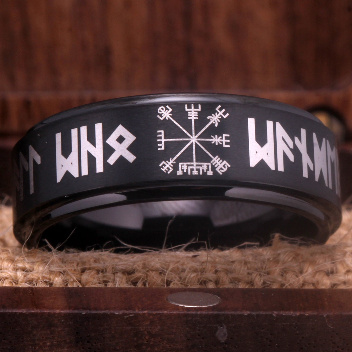 Viking Rune Ring - Vikings Wedding Ring, Vikings Rings, Viking Runes Rings, Wedding Ring Runes