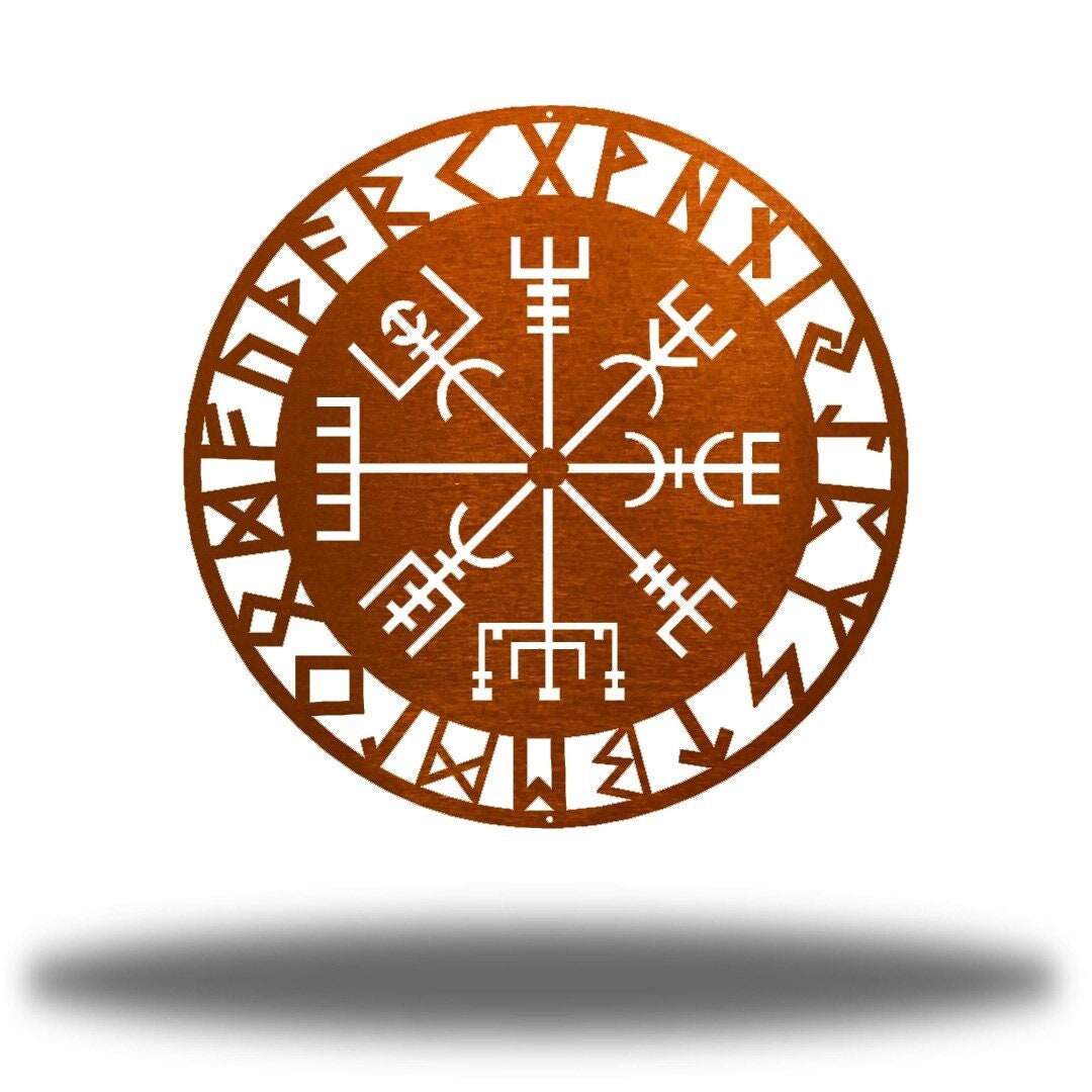 Viking Vegvisir Compass Blanket - Viking Vegvisir Wall Art Wooden Decor, Norse Compass Symbol Wall