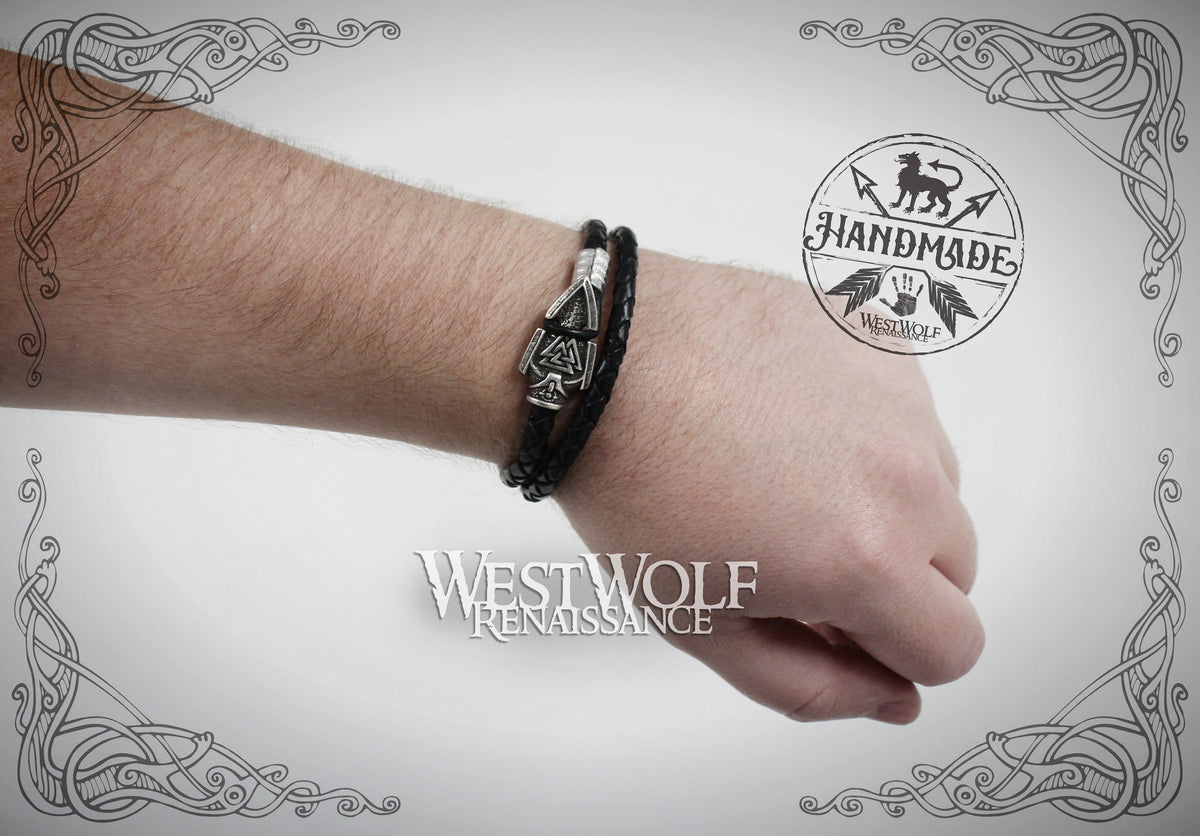 Viking Thor's Hammer Bracelet - Viking Gungnir Spear of Odin Bracelet in Multiple Sizes - with