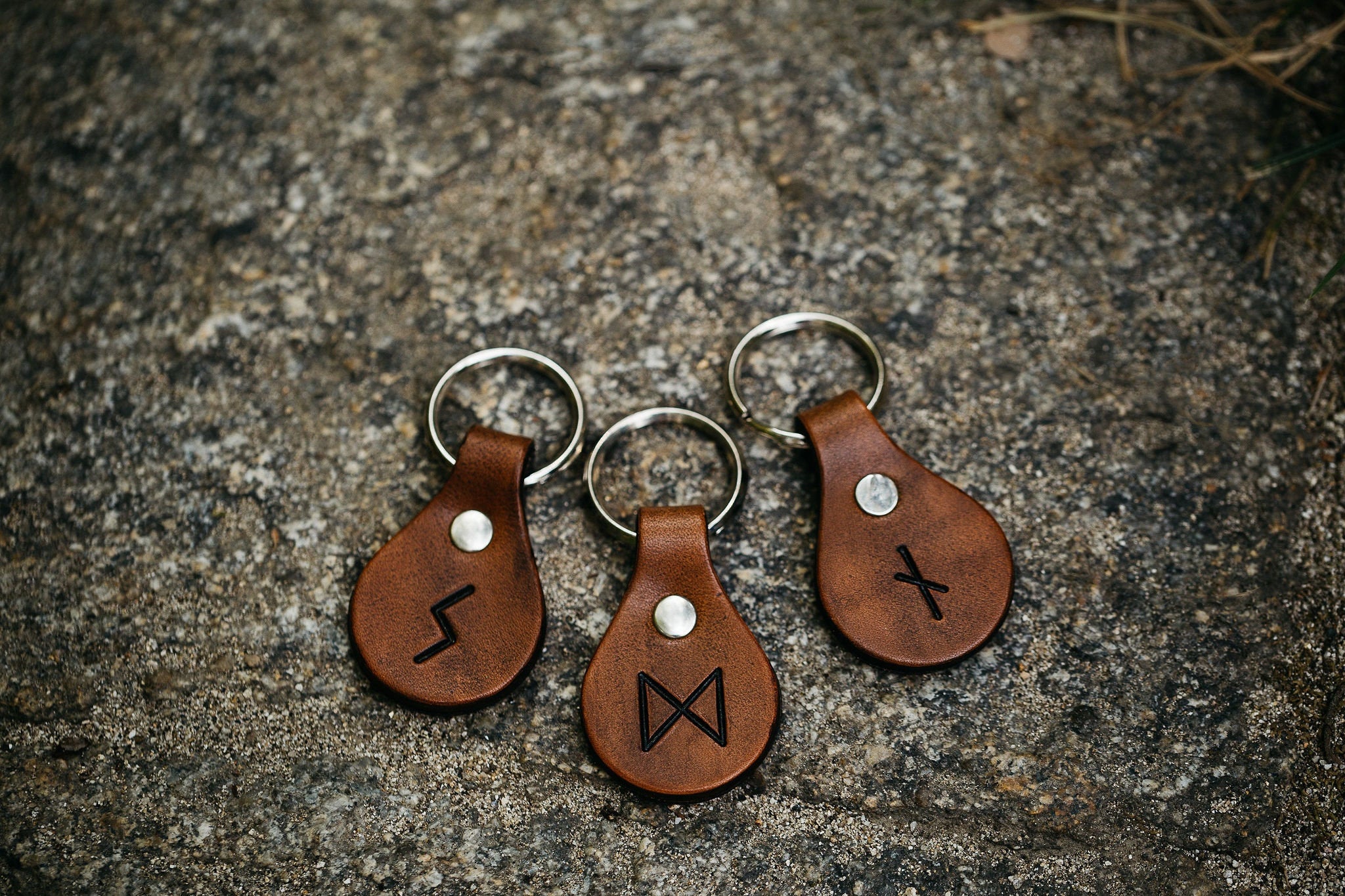 Viking Leather Accessory - Key fob "Head of Jormungandr". A personalized gift for Vikings.