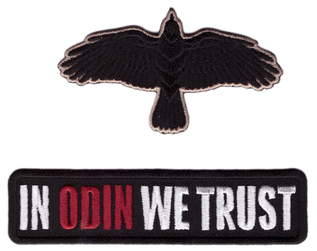 Viking Raven Jacket - Viking Warrior Raven Embroidered Patch, Norse Mythology Nordic Jacket Back