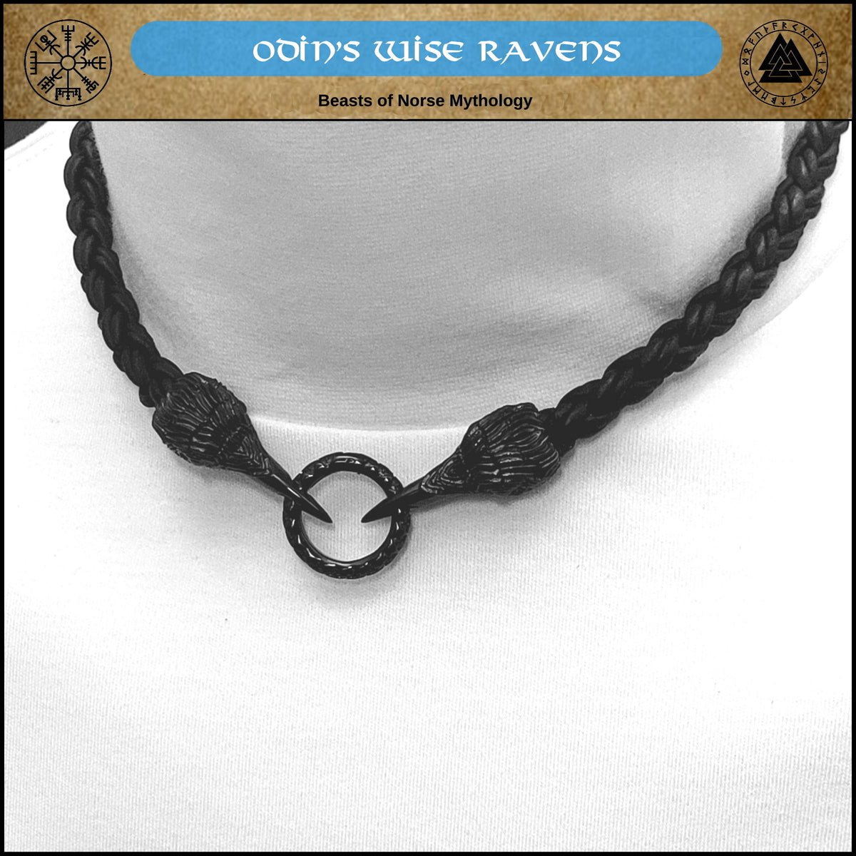 Viking Necklace - The Warrior's Necklace Featuring Chunky Antique Silver Finish Stainless Steel