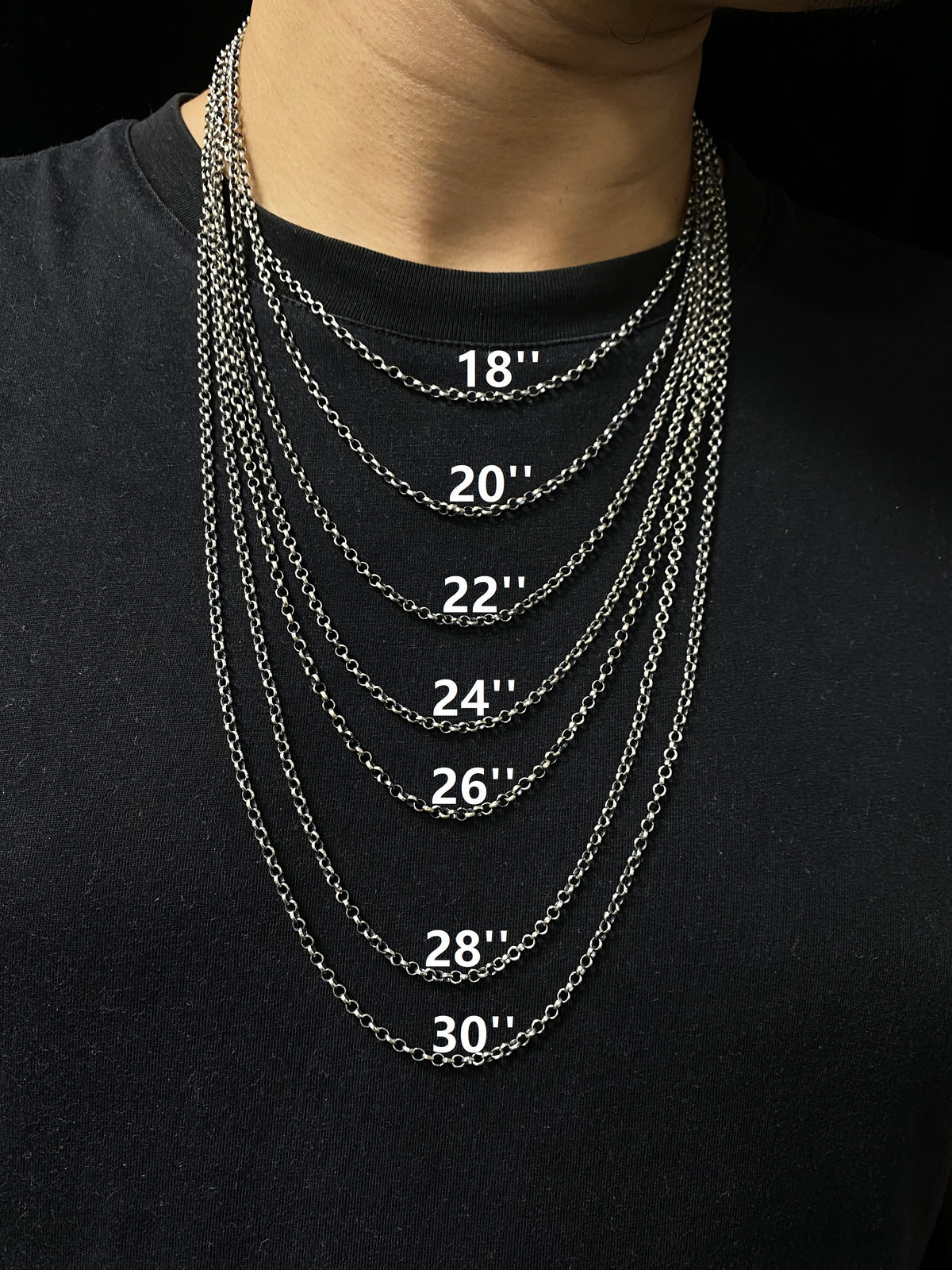 Viking Necklace - Mens Silver Chain Foxtail Chain Viking Necklace 925 Sterling Silver