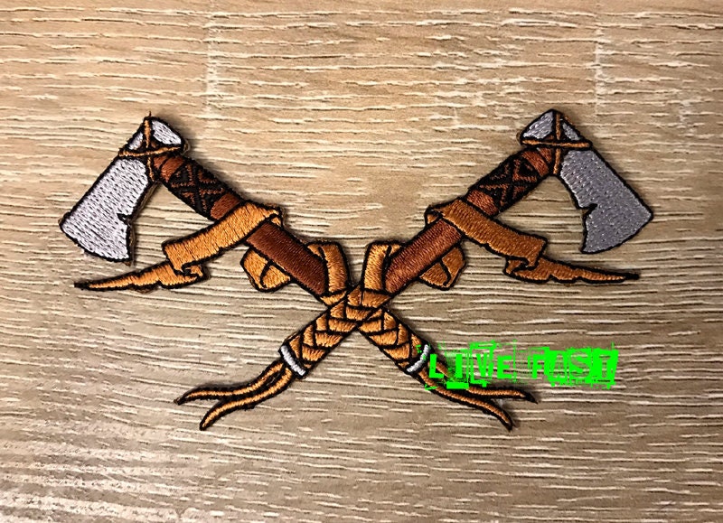 Viking Jacket - Viking Warrior Embroidered Patch, Norse Helmet Back Applique, Gold Black Gothic