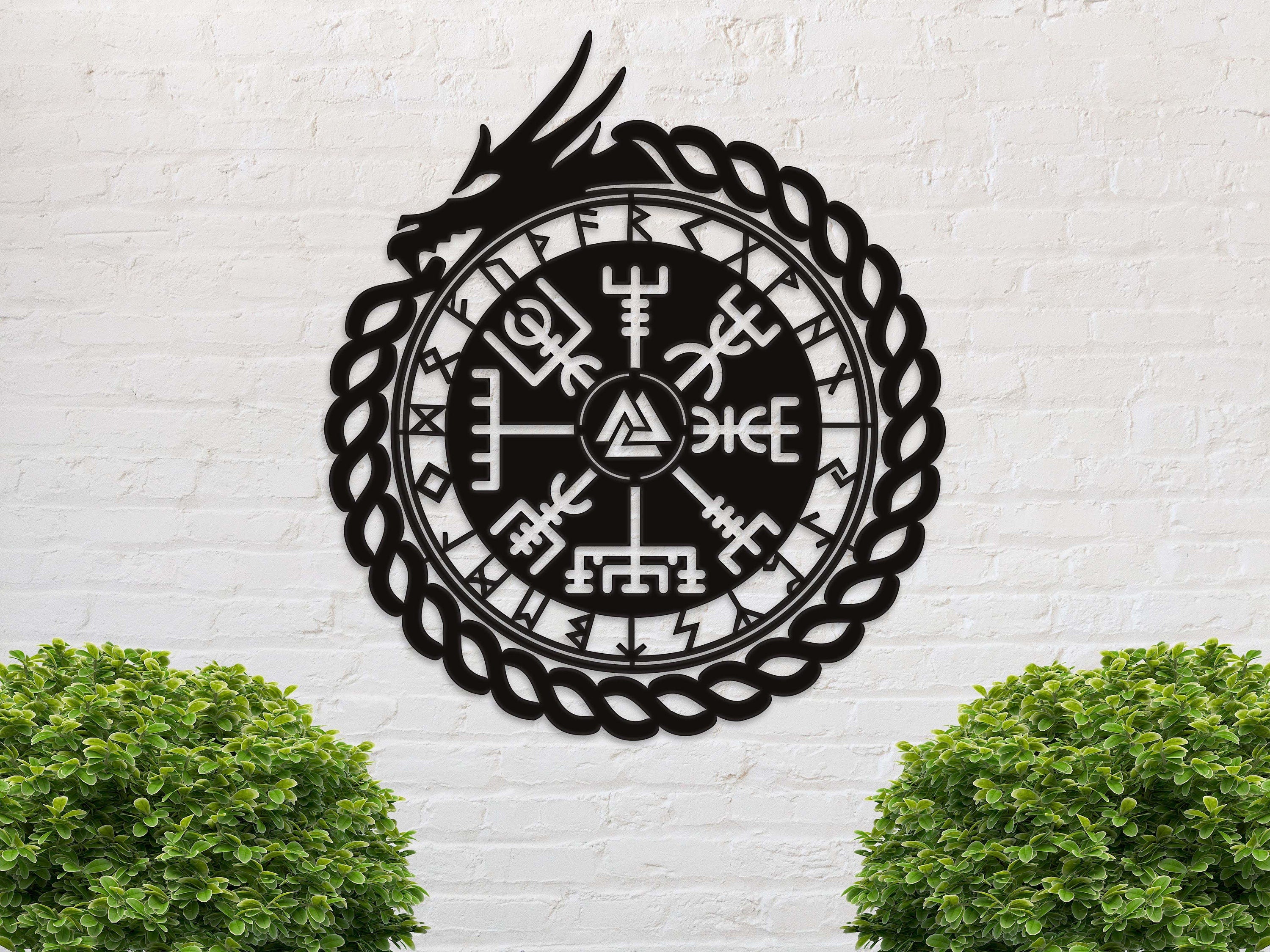 Viking Vegvisir Compass Home Decor - Vegvisir Wall Art, Metal Wall Art, Metal Wall Decor, Sign For